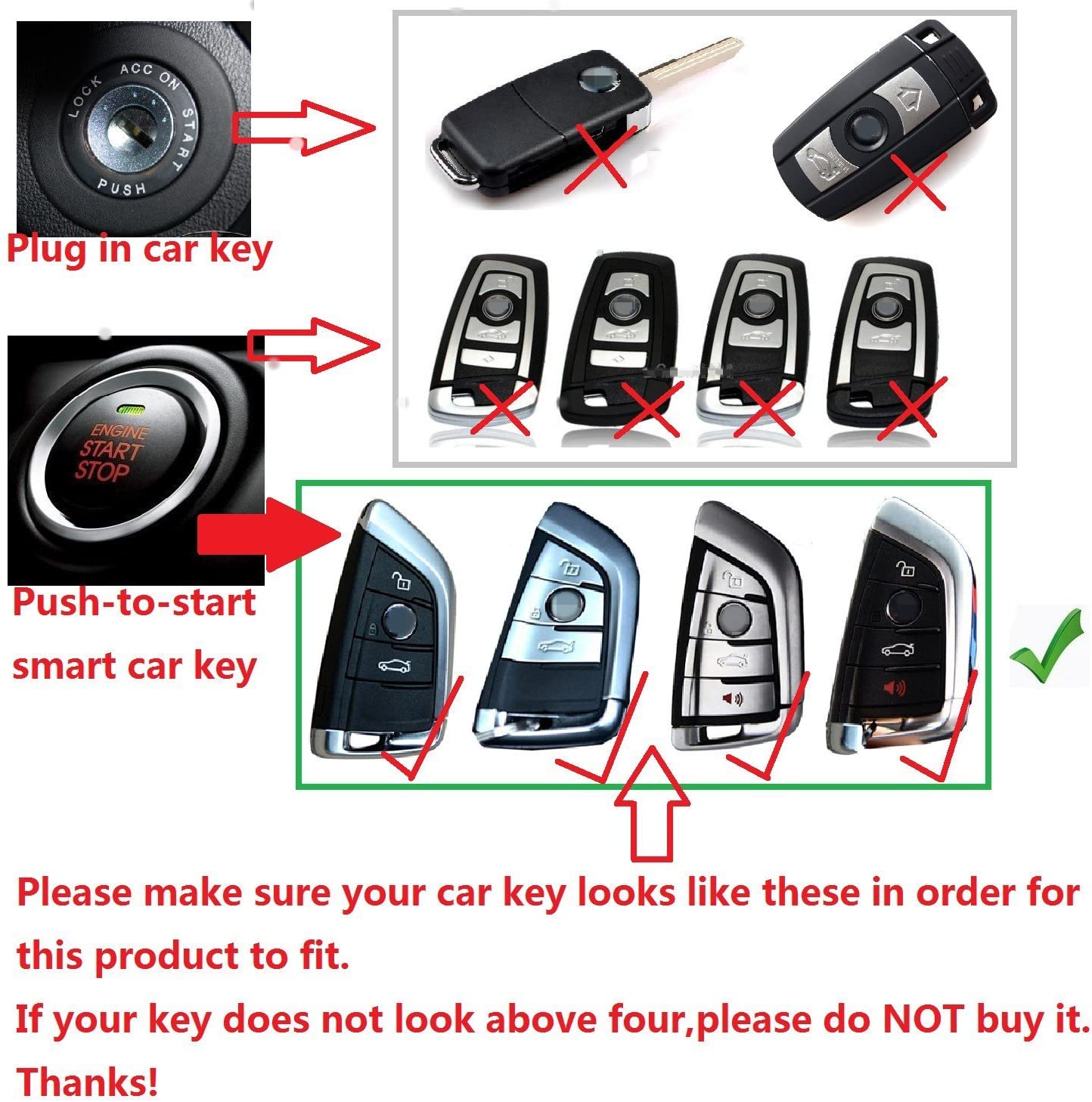 Carbon Fiber Silicone Remote Key Fob Cover For BMW X1 X3 X5 Series