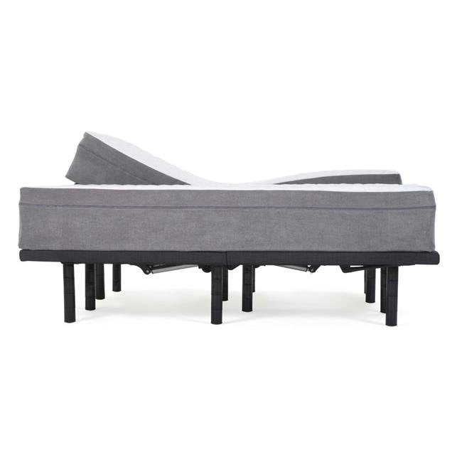 HomeRoots 317386 12 in. UltraCal King Split Memory Foam Mattress