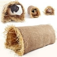 thumbnail image 4 of BESTSKY Rabbit Hideout,Breathable Cotton-Linen Rabbit Toys,Spacious Guinea Pig Tunnel,Natural Hay Hamster Hideout for Cozy Relaxation, 4 of 6
