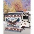 thumbnail image 5 of 4th of July RV Awning Sun Shade Screen 9'X7' Patriotic Eagle Mesh Sunscreen Red White and Blue Stars 250th Anniversary Awning Shade Screen with Zipper Completed Kits for RV Motorhome Camper, 5 of 7