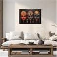 thumbnail image 3 of ZHONGYUTONG African Masks Wall Art Vintage Tribal Painting Black Art Prints African Traditional Culture Canvas Afro Ethnic Pictures African American Wall Decor Framed (12.00" x 18.00"), 3 of 4