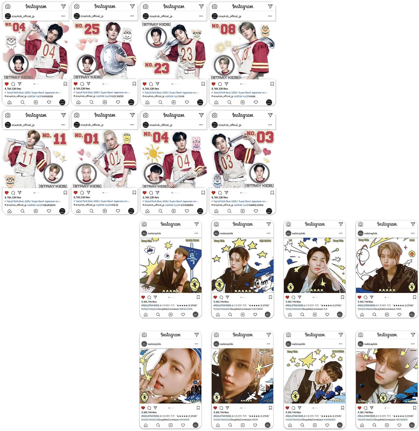 Stray Kids 5 Star Album Merch Gift Box Set including 110 PCS Photocards, 16pcs Transparent Cards, 180pcs Laptop Stickers, 2pcs Keychain, 2pcs Lanyards and 2pcs Tape Rolls, Gift for SKZ Fans