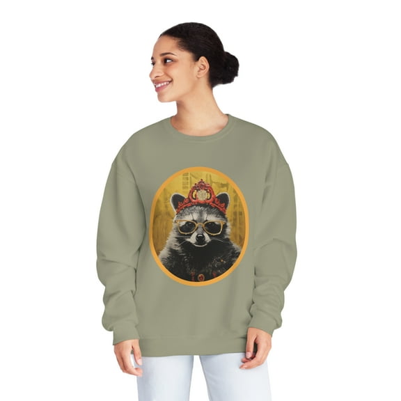 Royal Raccoon Graphic Sweatshirt, Vintage Aesthetic