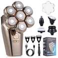 thumbnail image 1 of For Electric Bald Shaver for Men 7 Floating Heads Beard  Hair Clipper Facial Cleaner Massager Nose Trimmer IPX7 Fully Washable USB Rechargeable LCD Digital Display, 1 of 7