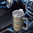 thumbnail image 6 of OBREWU German Shepherd Dog and Footprint Tumbler with Handle and Lid,German Shepherd Dog and Footprint 40oz Double Wall Vacuum Insulated Tumbler,Cups Gift for Women and Men, 6 of 7
