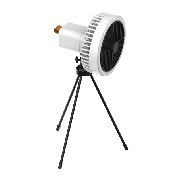 Ventilador de escritorio Ventilador de mesa Ventilador colgante de pie Ventilador portátil de bajo ruido Recargable Mini ventilador Blanco con trípode