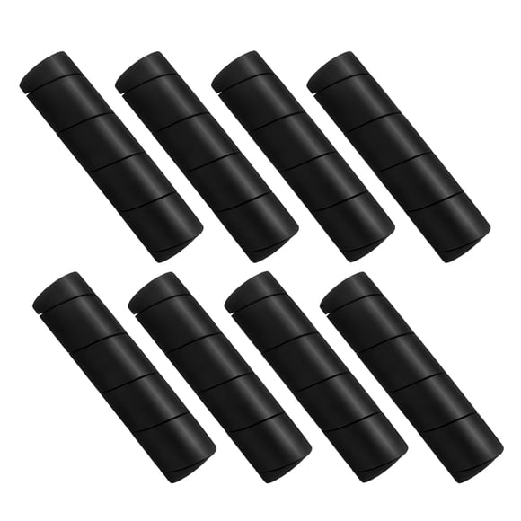 CIMAXIC 8Pcs Furniture Leg Covers Black High Density Rubber Bed Frame Feet Protectors for Hardwood Tile Floors