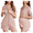 Pink, variant on Women's Maternity Nursing Pajama Sets Button Down Postpartum Pajamas Short Sleeve Breastfeeding Clothes