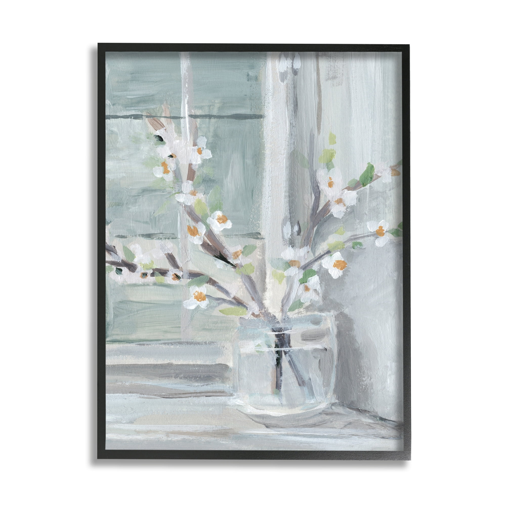 Stupell Industries Abstract White Flower Window Sill Contemporary Still Life, 11 x 14, Design by Annie Warren&nbsp;