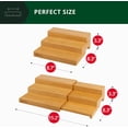 thumbnail image 2 of Royal Craft Wood Bamboo Spice Organizer for Cabinet - Tiered Spice Rack Organizer for Cabinet or Countertop, Pantry Step Shelf (15.16"x 8.3" x 3.3"), 2 of 7