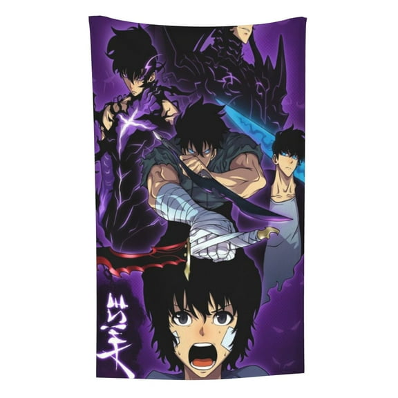 Solo Leveling Blanket Anti-Pilling Flannel 32"X48" Super Soft Plush Air Condition Quilt Fluffy Warm Cozy Decorative Blankets