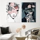 thumbnail image 1 of Set 2 Cuadros Arte Moderno Mujeres Flores En Lienzo Canvas, 1 of 4