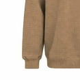 thumbnail image 5 of Handshe Men's Sweatshirt, Long Sleeve V-Neck Raglan Sleeve Solid Color Waffle Knit Breathable Cotton for Casual Fashion and Daily Wear, 5 of 6