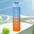 thumbnail image 2 of 24oz Gradient Flip Top Water Bottle, One-Button Portable Plastic Cup with Detachable Carry Loop for Outdoor Sports, 2 of 6