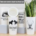 thumbnail image 1 of Plant Pot Cover Indoor Plastic Rattan Flower Cover Round Modern Decor Planter Pot, 1 of 7