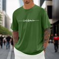 thumbnail image 2 of Oversized T Shirt Men's Summer T Shirt Crew Neck Short Sleeve T Shirt With City Print Basic Shirts Men Loose Casual Shirts Sports Shirts Mens Shorts Set Shirt for Men Neck Men Large Mens Shirts, 2 of 4