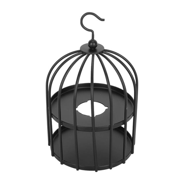 Calentador De Cera Estilo Jaula De Pájaros Negro Gancho Para Colgar Metal Fuerte