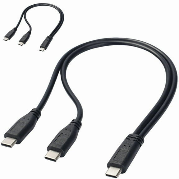 USB C Splitter Charge Cable USB Type C Female to Dual USB Type C Male Y Splitter Extension Charging Cable for Phone
