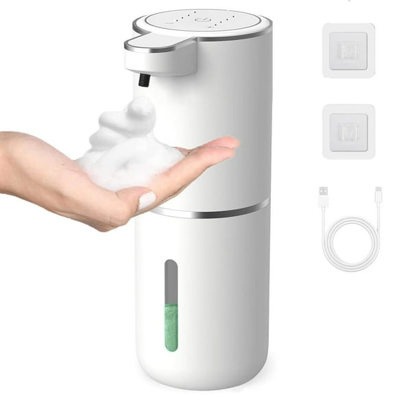 BN-LINK Automatic Foam Soap Dispenser, 380ML USB Rechargeable Touchless Dispenser Electric Wall Mounted 4 levels Adjustable Foam Soap Dispenser Pump for Bathroom Kitchen Dish Soap