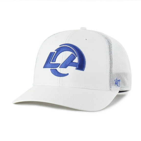 Men's '47 White Los Angeles Rams Snowball Trophy Stretch Fit Hat