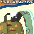 thumbnail image 5 of Tractor and Barns Green Pattern 17" School Backpacks for Teens,Waterproof Oxford Fabric,S-Shape Padded Straps for School,Travel,Hiking,Camping, 5 of 6
