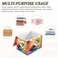 thumbnail image 7 of 16.5x12.6x11.8in Foldable Flip-Top Storage Bin, Dustproof Magic Tape Closure, Ideal for Home & Toy Organization，Colorful Cat, 7 of 7