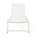 thumbnail image 2 of Mesa Outdoor White Mesh Chaise Lounge with Aluminum Frame, Set of 2, White, 2 of 6