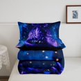 thumbnail image 5 of Manfei Cute Kawaii Dragon Animals Queen Comforter Set,Fantasy Wildlife Comforter Sets Queen,Blue,Black Reversible,3pcs,1 Comforter and 2 Pillowcases, 5 of 7