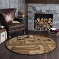 thumbnail image 4 of Tayse Nature Area Rug 6602 IVORY Lodge Ivory Frames Fishing 5' 3" x 7' 3" Rectangle, 4 of 10