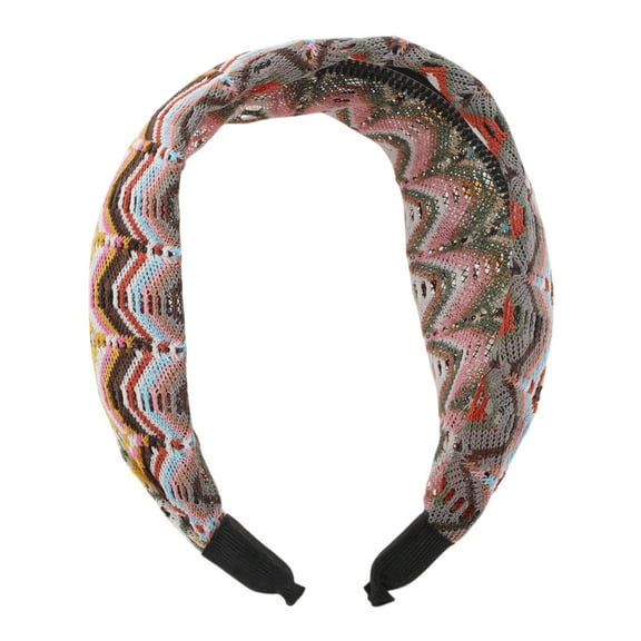Unique Bargains 1 Pc Fashion Colorful Wave Wide Headbands for Women Orange