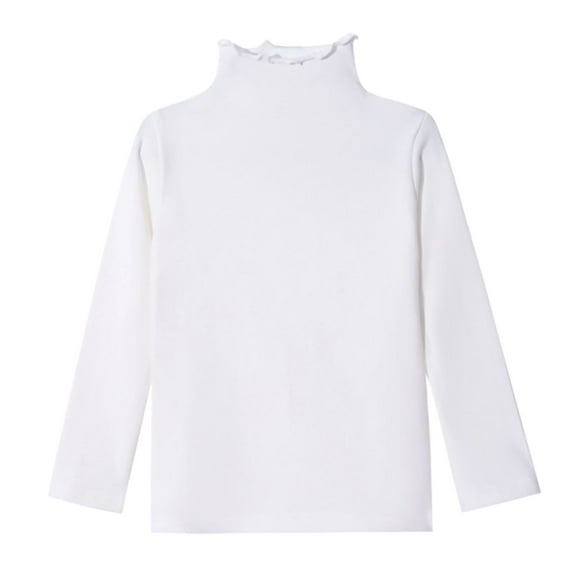 Toddler T Shirt Solid color White Long Sleeve Shirt Crewneck Top Tees Shirts Cotton Casual Kids Sweatshirt Girls Shirts Size 2-3 Years Cute Boy Girl Clothing