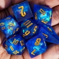 thumbnail image 5 of Cusdie Frosted Sharp Edges DND Dice, 7 PCs D&D Dice Set, Handcrafted Polyhedral Dice Set, for TTRPG Role Playing Game Pathfinder, 5 of 5