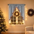 thumbnail image 5 of 59x24in Christmas Tree Shape Swags Valance Curtains, Farmhouse Valance, for Holiday Home Decor, Blackout Rod Pocket,Gray, 5 of 6