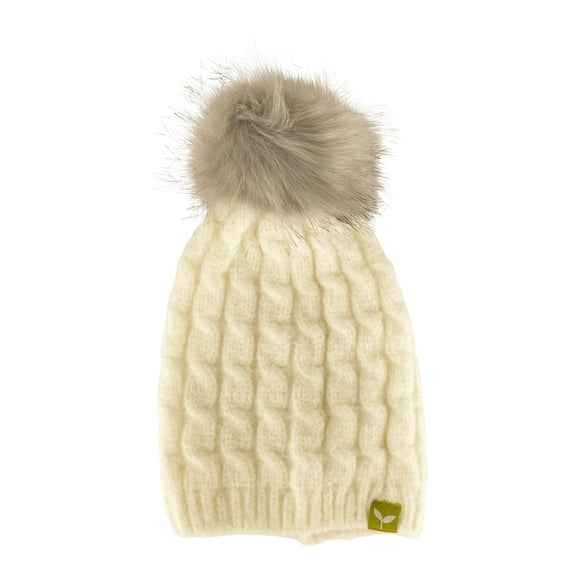 Snow Bunny Beanie for Kids, Warm Winter Hat for Boys & Girls, 1pc
