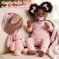 thumbnail image 3 of Lifelike Reborn Baby Dolls Black Girl-20 Inch Soft Body Realistic- Newborn Handmade Real Life Baby Dolls with Clothes and Toy Gift for Kids Age 3+, 3 of 8