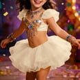 thumbnail image 2 of Sparkly Ballet Tutu Skirt, Girls Leotard Dress with Sequin Top & Strap, Dance Performance for Recital Party Play, 2 of 4