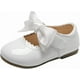 thumbnail image 1 of Zapatos de cuero para niñas, mocasines con lazo y suela suave para caminar, zapatos de cuna, zapatos de princesa para vestido de novia, zapatos planos Mary Jane, zapatillas ligeras para bebés rec, 1 of 5