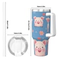 thumbnail image 4 of Pofeuu Cute Pig Flowers Print 40oz Ice Bully With Handle And Straw Stainless Steel Vacuum Insulated Cup And 2 In 1 Straw Lid, 4 of 8