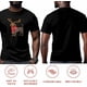 thumbnail image 5 of Camisetas gráficas informales de manga corta con astas de reno y perro navideño para hombre, 5 of 8