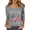 Gray #6, variant on Womens 250th Anniversary Usa Shirts 4th Of July T Shirts Patriotic Short Sleeve Usa Flag Print Tees 1776 2292 Crewneck Casual Plus Size Blouses Army Green L