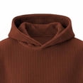 thumbnail image 5 of LYSMORA Men's Corduroy Pullover Hoodie, Vertical Ribbed Oversized Long Sleeve Casual Sweatshirt With Front Kangaroo Pocket, 5 of 6