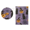 thumbnail image 5 of Yayeee Garden Flag 28" x 40" Double Sided Outdoor Yard Lawn Holiday Decorations, Purple Halloween Black Cat, 5 of 6