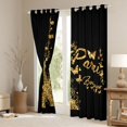 thumbnail image 3 of jejeloiu Cute Butterflies Black Out Curtains,Gold Eiffel Tower Curtains Pack of 2 (42x63 Each) For Adults, 3 of 6