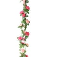 thumbnail image 2 of ZOELNIC 98.4" Artificial Rose Vine Flowers Plant Rattan - Artificial Flower Fake Flowers Rose Vine Ivy Garland Hanging for Wedding Party Garden Wall Craft Art Decoration Silk Flowers, 2 of 7
