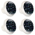 thumbnail image 2 of 4 Pcs Deep Space Stars Knobs for Kitchen Cabinet Cupboard Dresser Bookcase Drawer Pulls Handles Round Home Decor, 2 of 8