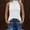 *White, variant on ClodeEU Women's High Neck Sleeveless Ribbed Tank Top,Casual Fitting Solid Cami White,Womens Plus M