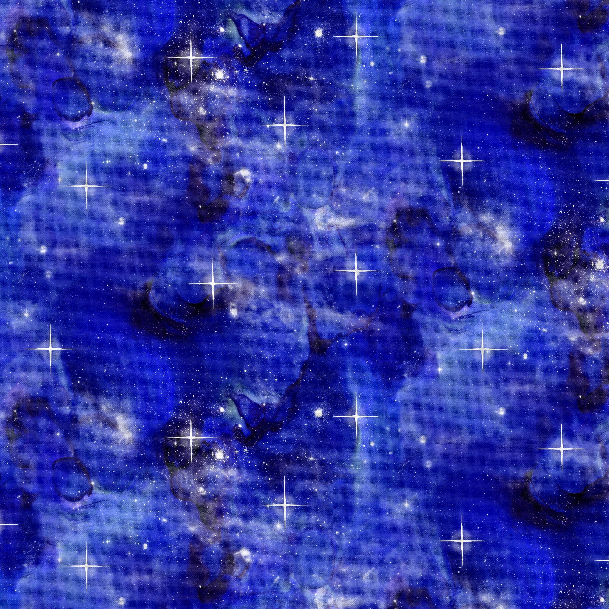 1 Yard 100% Cotton Celestial Stars, Royal, 42" Wide for Sewing & Crafting by Fabric Editions