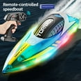 thumbnail image 1 of ERK RC Boat With LED Lights For Kids – 2.4 Remote Control Racing . Perfect For Pools & Lakes Water Boat Features A Rechargeable Battery. Ideal For Boys And Girls, 1 of 6