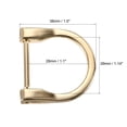 thumbnail image 2 of 29mm Horseshoe D-Rings Zinc Alloy Electroplated Gold Tone 4 Pack, 2 of 5