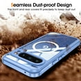 thumbnail image 5 of TECH CIRCLE for Google Pixel 9 Pro XL Magnetic Hard Clear Case with Built in Screen & Lens Protector Full Body Dustproof Shockproof Rugged,Compatible with MagSafe Anti-Slip Frame,Blue, 5 of 5